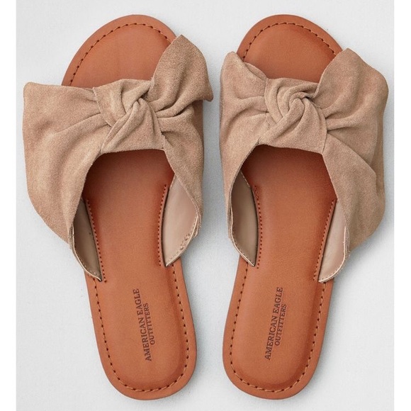 bow slide sandals